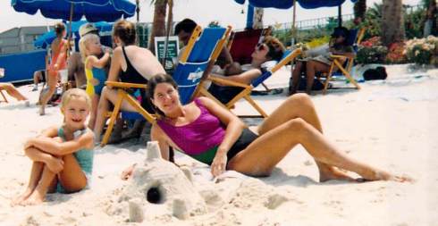 eliz and mom beach 1989